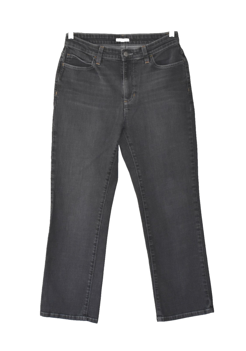 A4 Auth EILEEN FISHER Dark Blue 5 Pockets Straight Leg Jeans Size 6